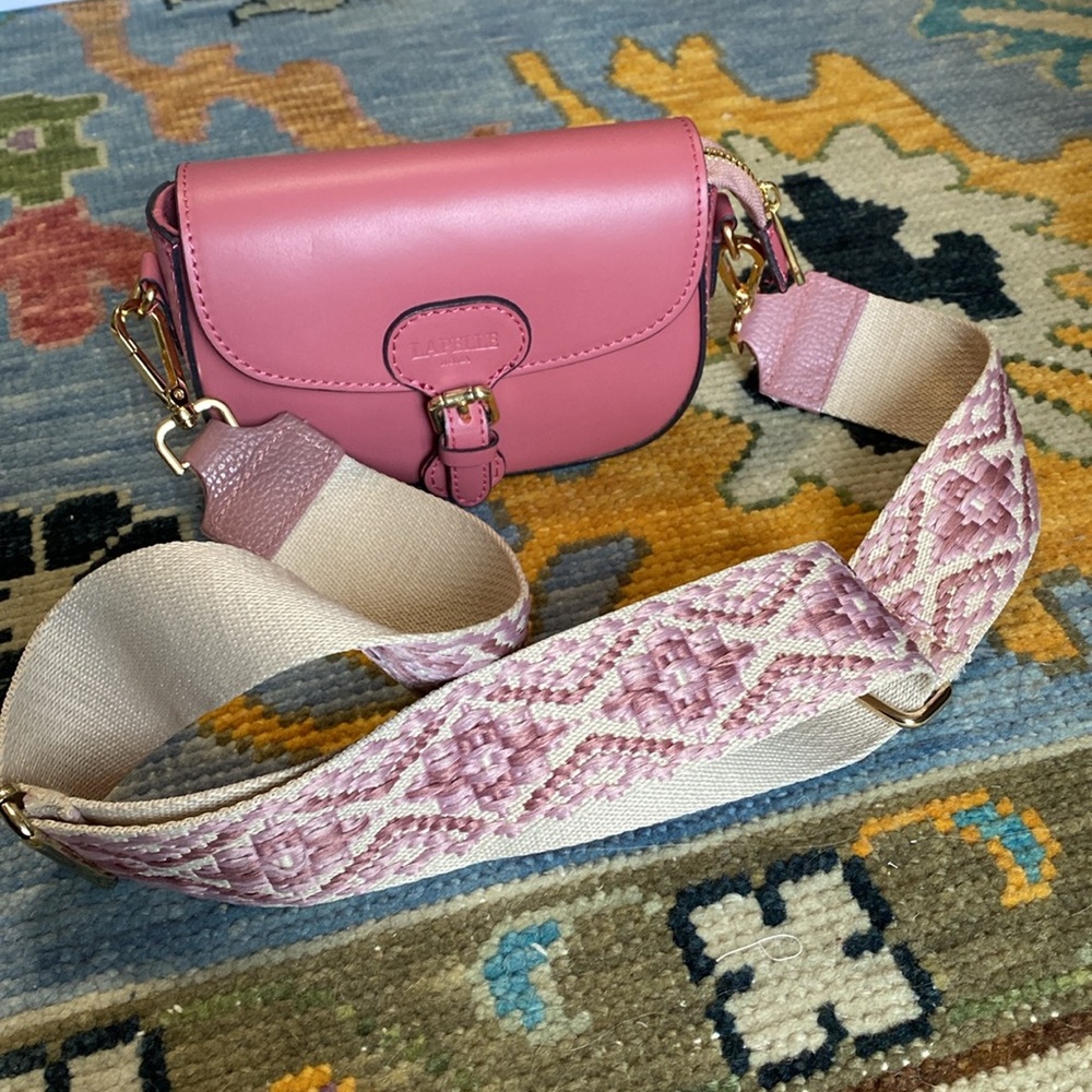 Lapelle Dusty pink leather crossbody